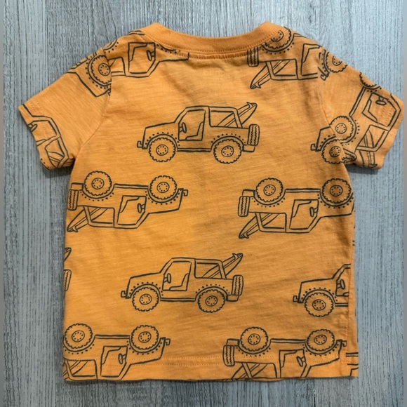 Carter’s Orange & Gray Beach Bound Short Sleeve Placket Shirt. Size 18M. - Picture 3 of 3